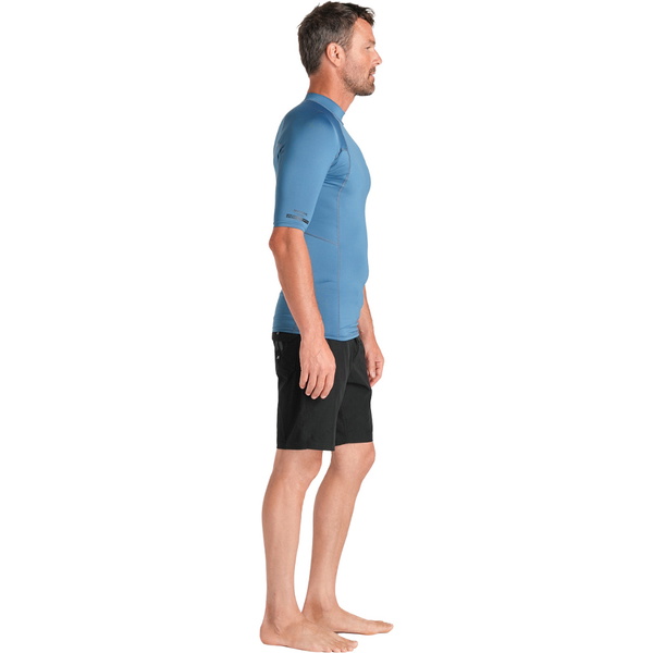2026 C-Skins Hommes Nuwave Débardeur UV Basics à Manches Courtes En Lycra C-NLYSSMC - Steel Blue
